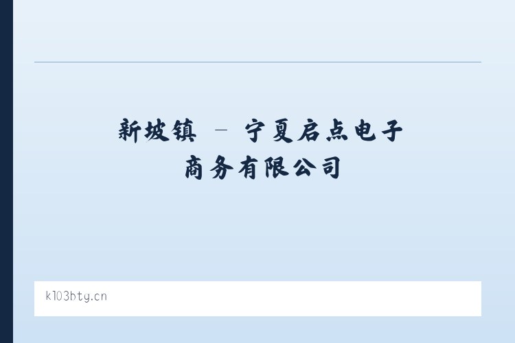 朝阳区 - 宁夏启点电子商务有限公司 列表图